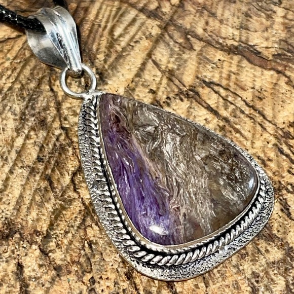 Purple Charoite Pendant 2” - Picture 8 of 14